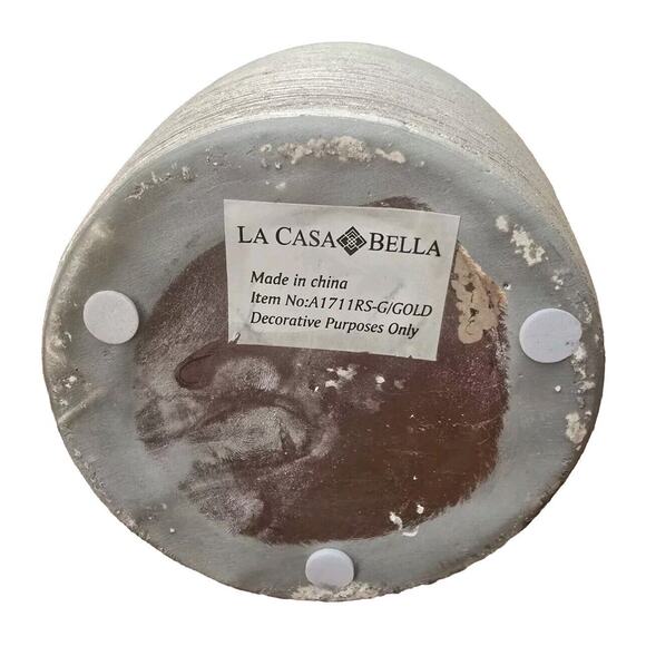 La Casa Bella 17" Gold Vase Flowers - Picture 6 of 6